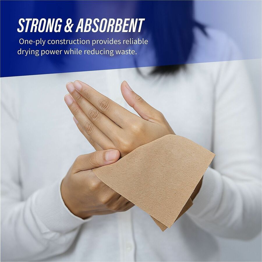 1 Ply - Multifold - 9.25" Width x 9.40" Length - embossed design - Natural - Paper, Fiber - 250 Sheets/Pack - 16 / Carton