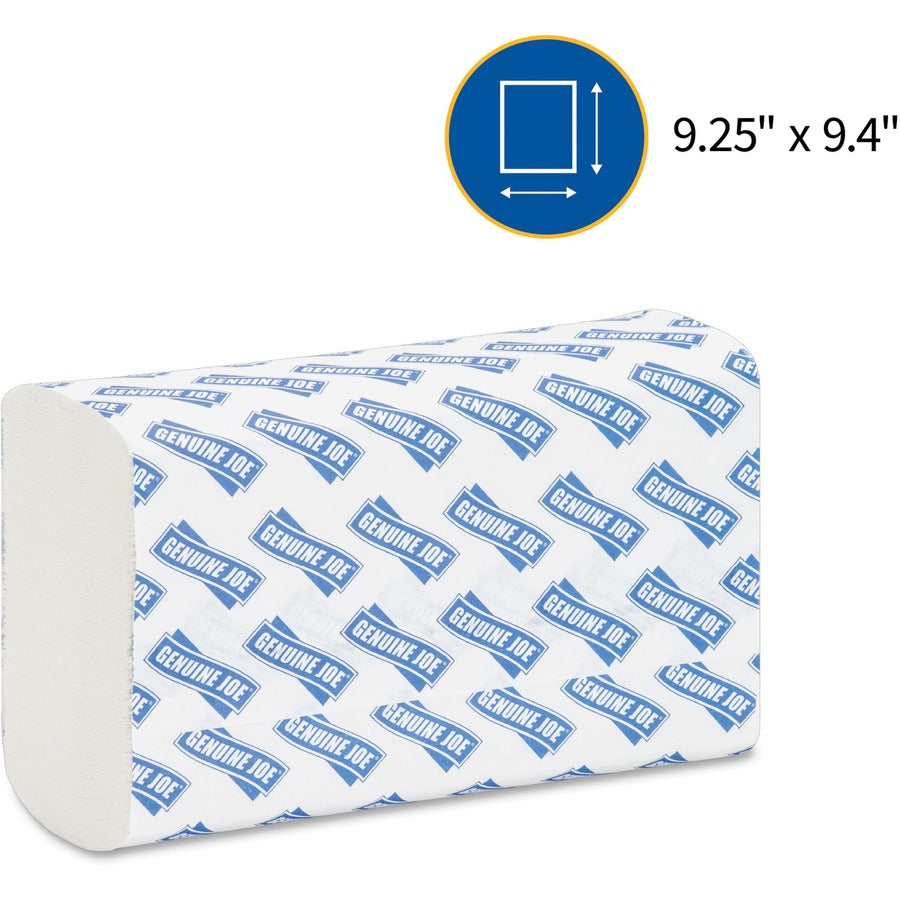 1 Ply - Multifold - 9.20" Width x 9.40" Length - embossed design - White - Paper, Fiber - 250 Sheets/Pack - 16 / Carton