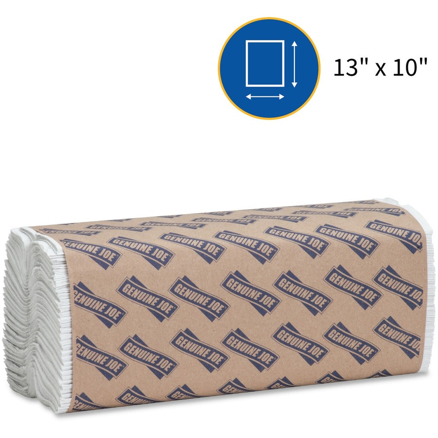 1 Ply - C-fold - 13" Width x 10" Length - embossed design - White - Fiber, Paper - 200 Sheets/Pack - 12 / Carton
