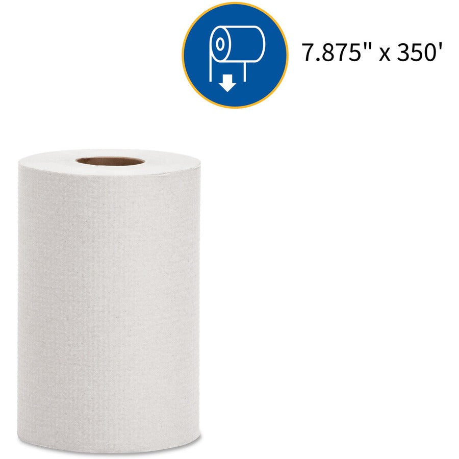 Genuine Joe Hardwound Roll Paper Towels - 7.87" Width x 350 ft Length - 2" Core - White - 12 / Carton