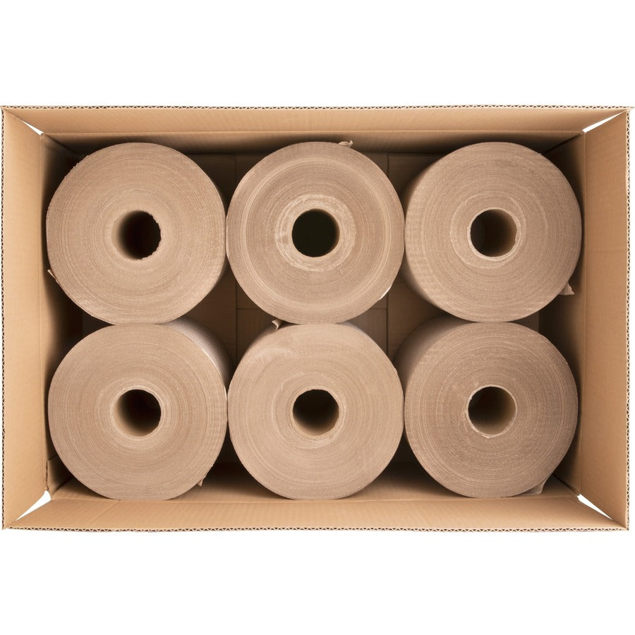 Genuine Joe Embossed Hardwound Roll Towels - 7.90" Width x 800 ft Length - 2" Core - Natural - 6 / Carton