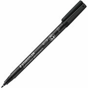 0.6 mm Fine Marker Point - Black Ink - Black Polypropylene Barrel - 10 / Box