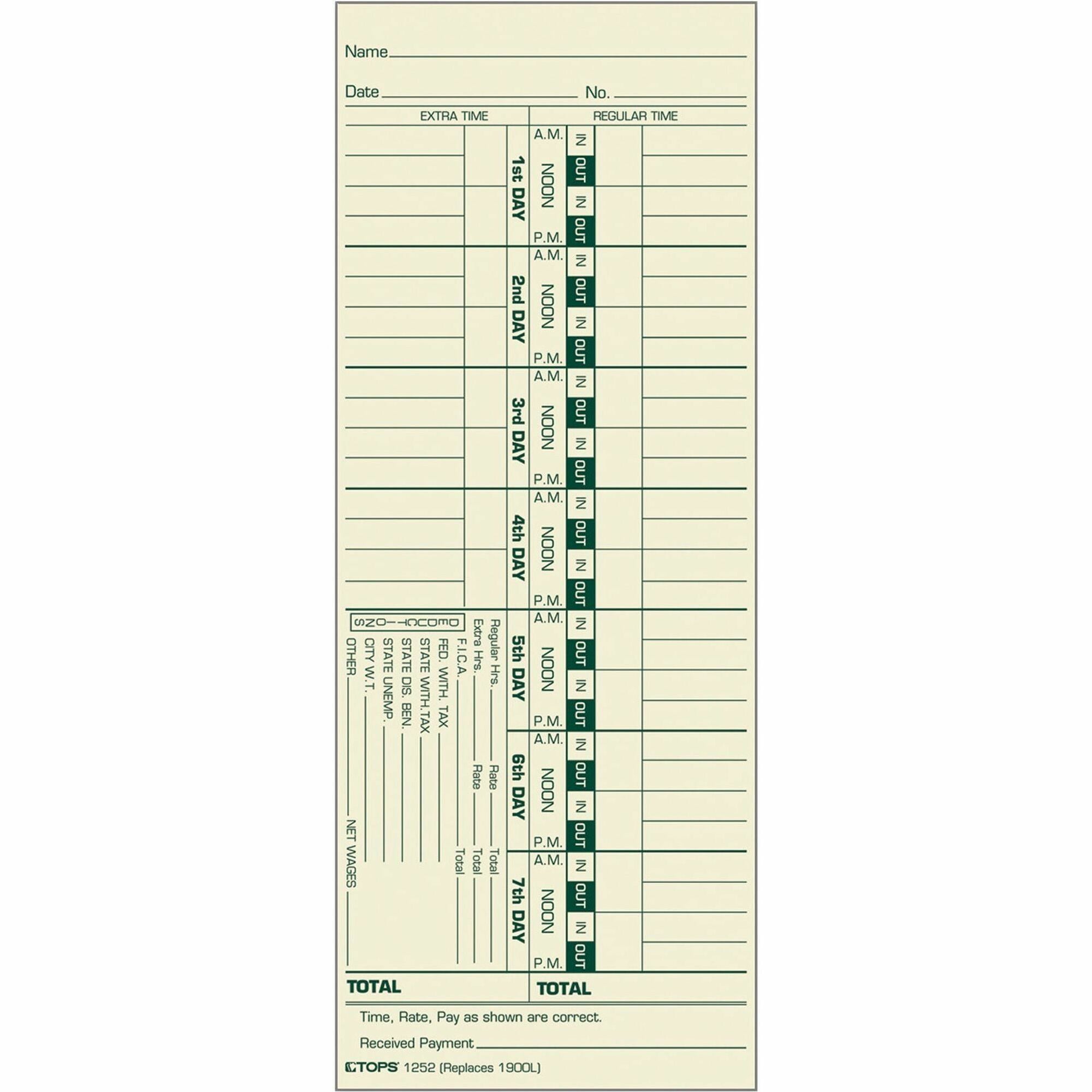 3.50" x 9" Sheet Size - Manila - Manila Sheet(s) - Green Print Color - 500 / Box