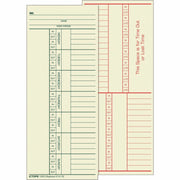 Double Sided Sheet - 3.37" x 8.25" Sheet Size - Manila - Manila Sheet(s) - Green, Red Print Color - 500 / Box
