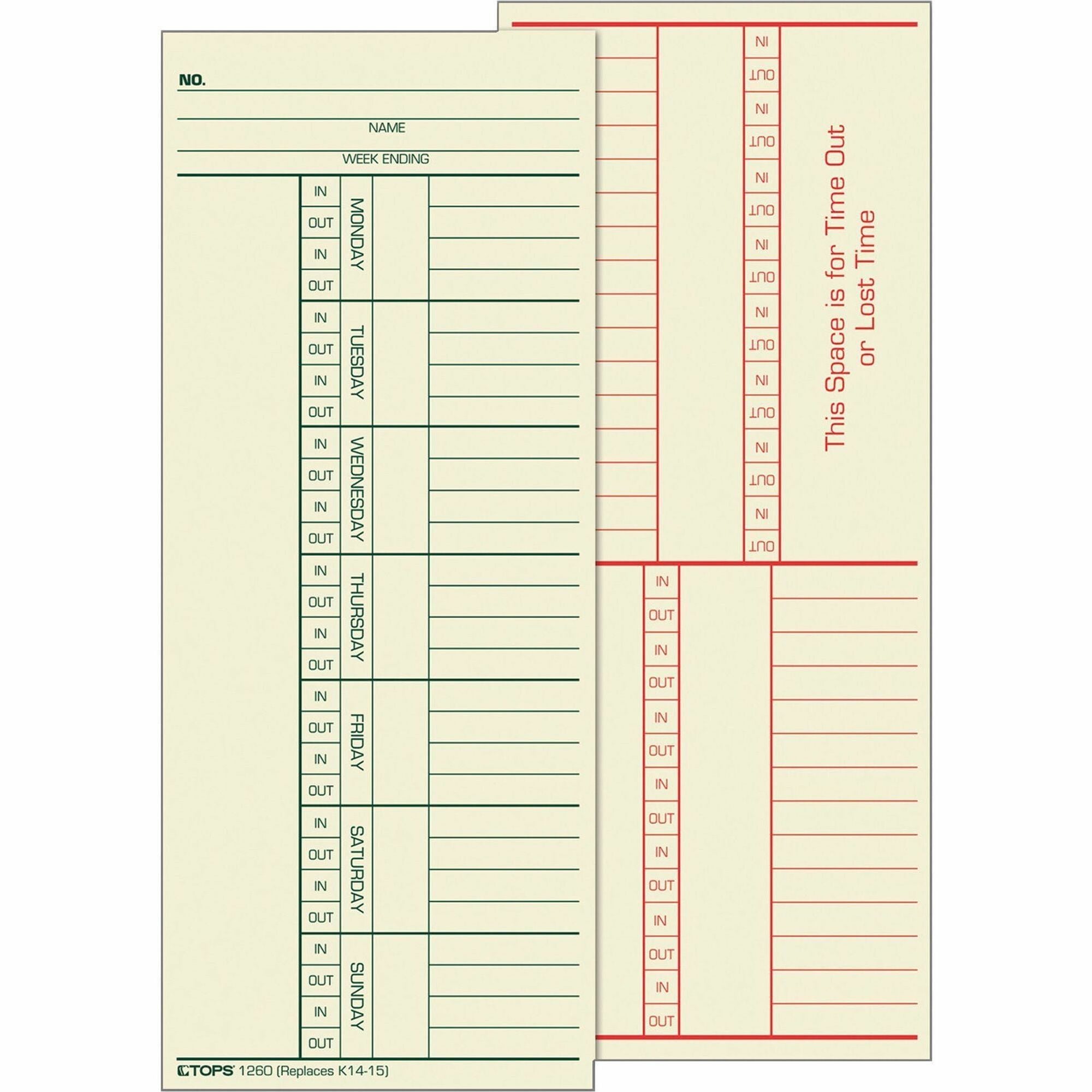 Double Sided Sheet - 3.37" x 8.25" Sheet Size - Manila - Manila Sheet(s) - Green, Red Print Color - 500 / Box