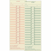 Double Sided Sheet - 3.50" x 10.50" Sheet Size - Yellow - Manila Sheet(s) - Green, Red Print Color - 500 / Box