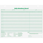 50 Sheet(s) - 11" x 8.50" Sheet Size - 3 x Holes - White - White Sheet(s) - Green Print Color - 1 Pack