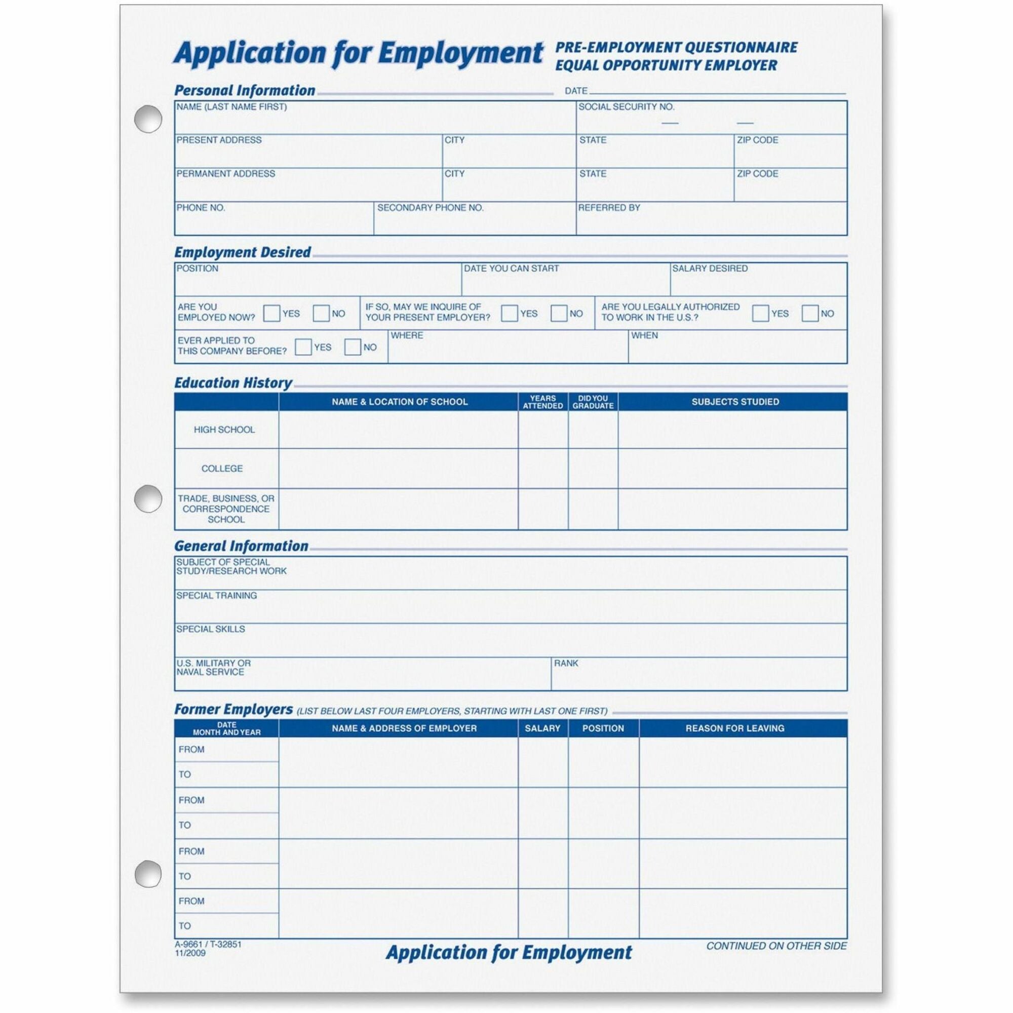 50 Sheet(s) - Gummed - 8.50" x 11" Sheet Size - White - White Sheet(s) - Black Print Color - 2 / Pack