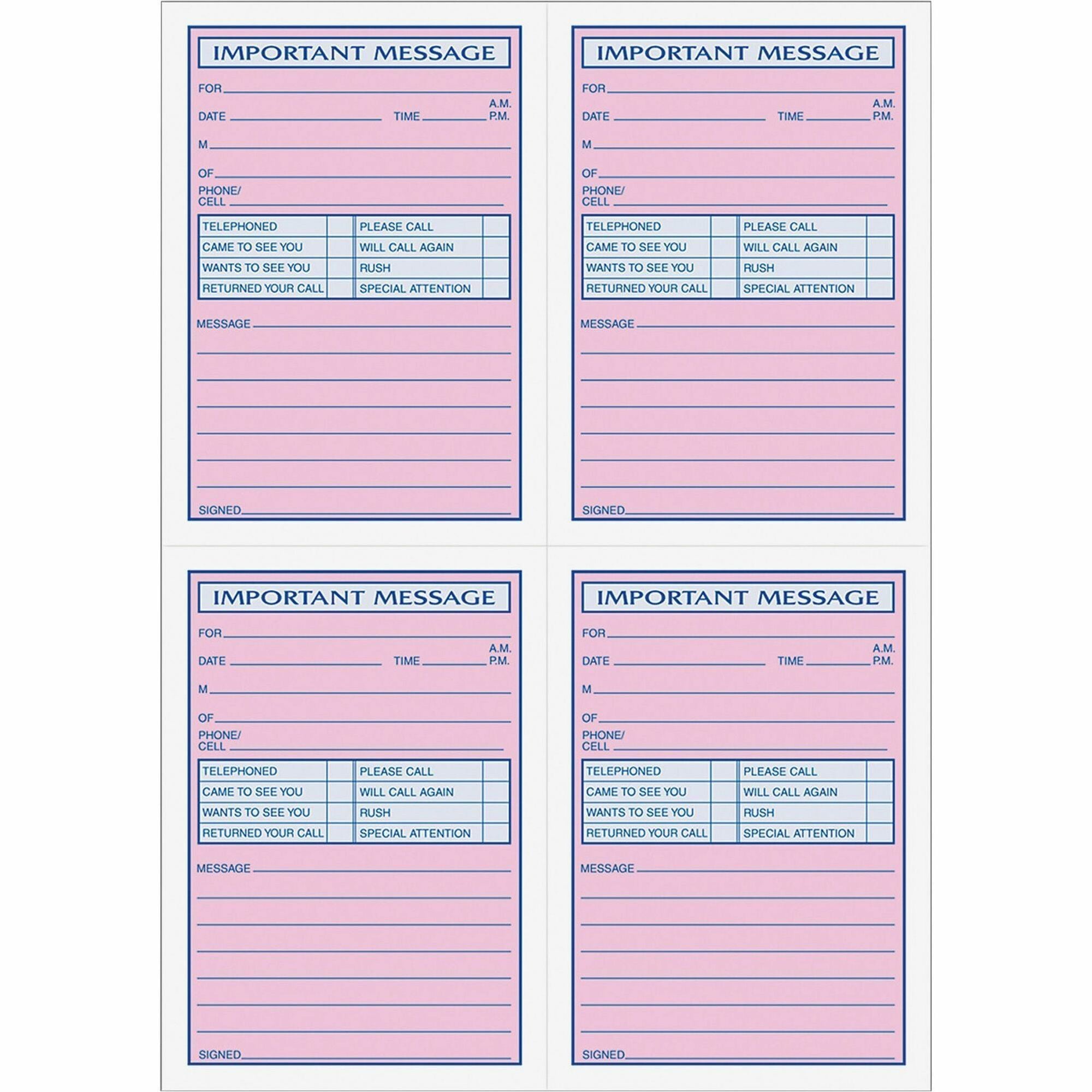 400 Sheet(s) - Spiral Bound - 2 Part - Carbonless Copy - 8.25" x 11" Sheet Size - White - Assorted Sheet(s) - Blue, Red Print Color - 1 Each
