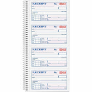 200 Sheet(s) - Wire Bound - 2 Part - Carbonless Copy - 5.50" x 11" Sheet Size - Canary, White - Blue, Red Print Color - 1 Each