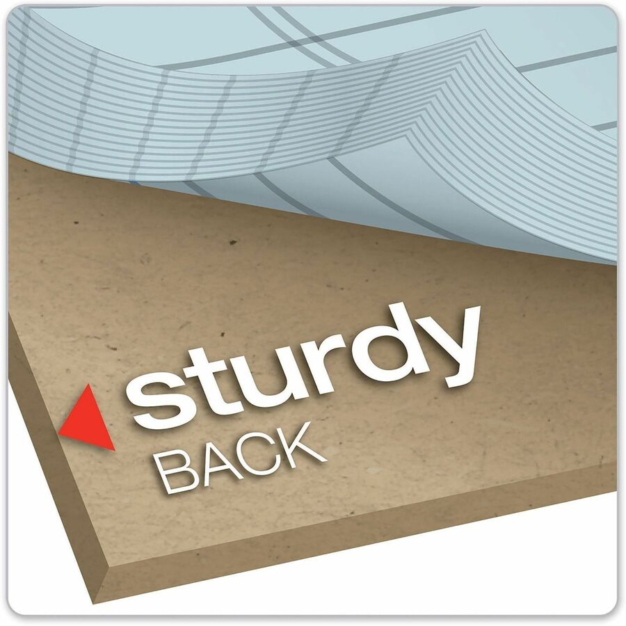 50 Sheets - 0.28" Ruled - 16 lb Basis Weight - Jr.Legal - 5" x 8" Sheet Size - Blue Paper - Hard Cover, Perforated, Rigid, Easy Tear - 12 / Pack