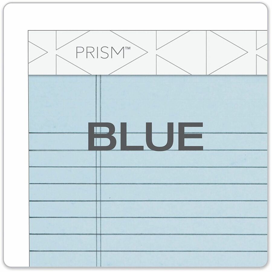 50 Sheets - 0.28" Ruled - 16 lb Basis Weight - Jr.Legal - 5" x 8" Sheet Size - Blue Paper - Hard Cover, Perforated, Rigid, Easy Tear - 12 / Pack