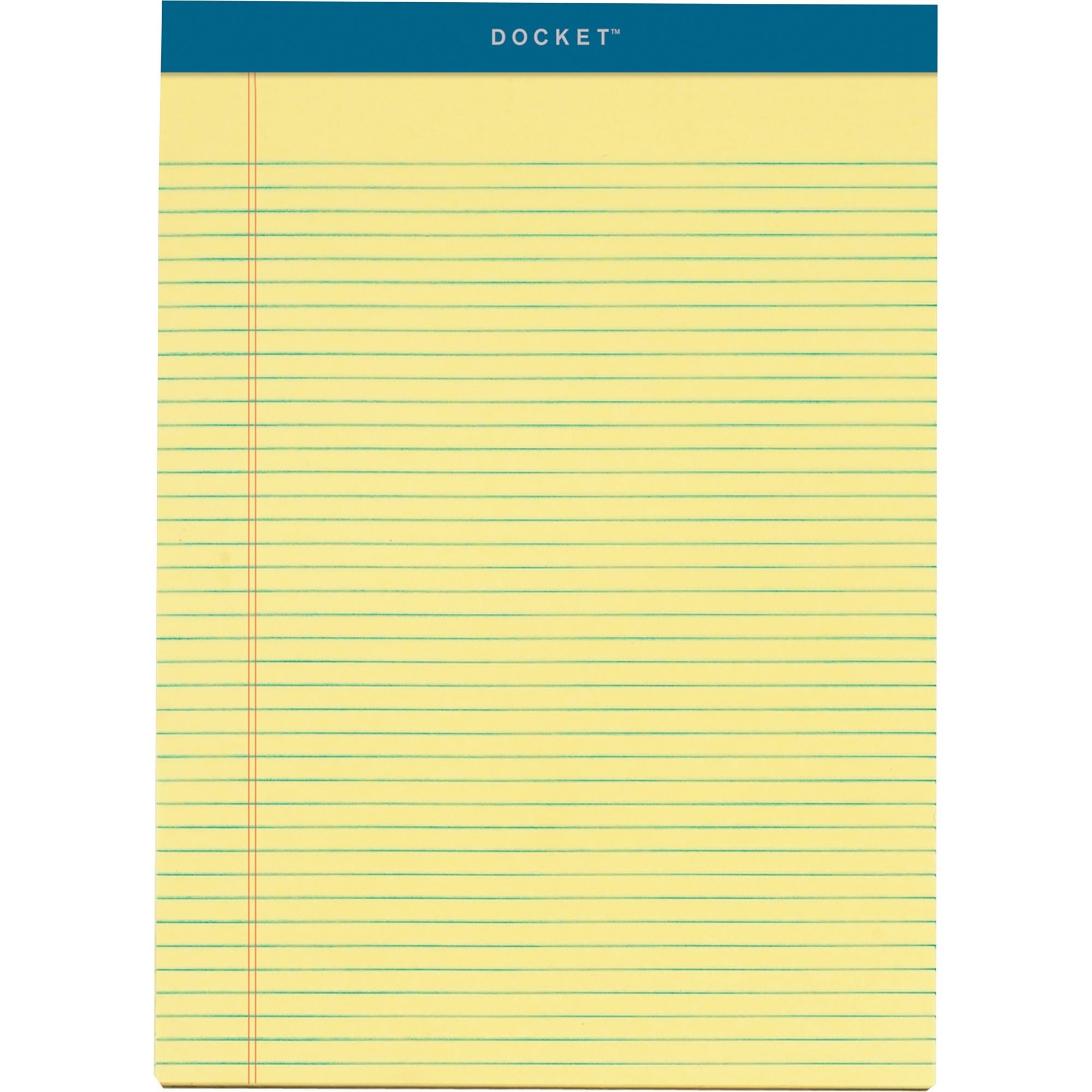 100 Sheets - Double Stitched - 0.25" Ruled - 16 lb Basis Weight - 8 1/2" x 11 3/4" Sheet Size - Canary Paper - Marble Green Binding - Perforated, Hard Cover, Resist Bleed-through - 6 / Pack