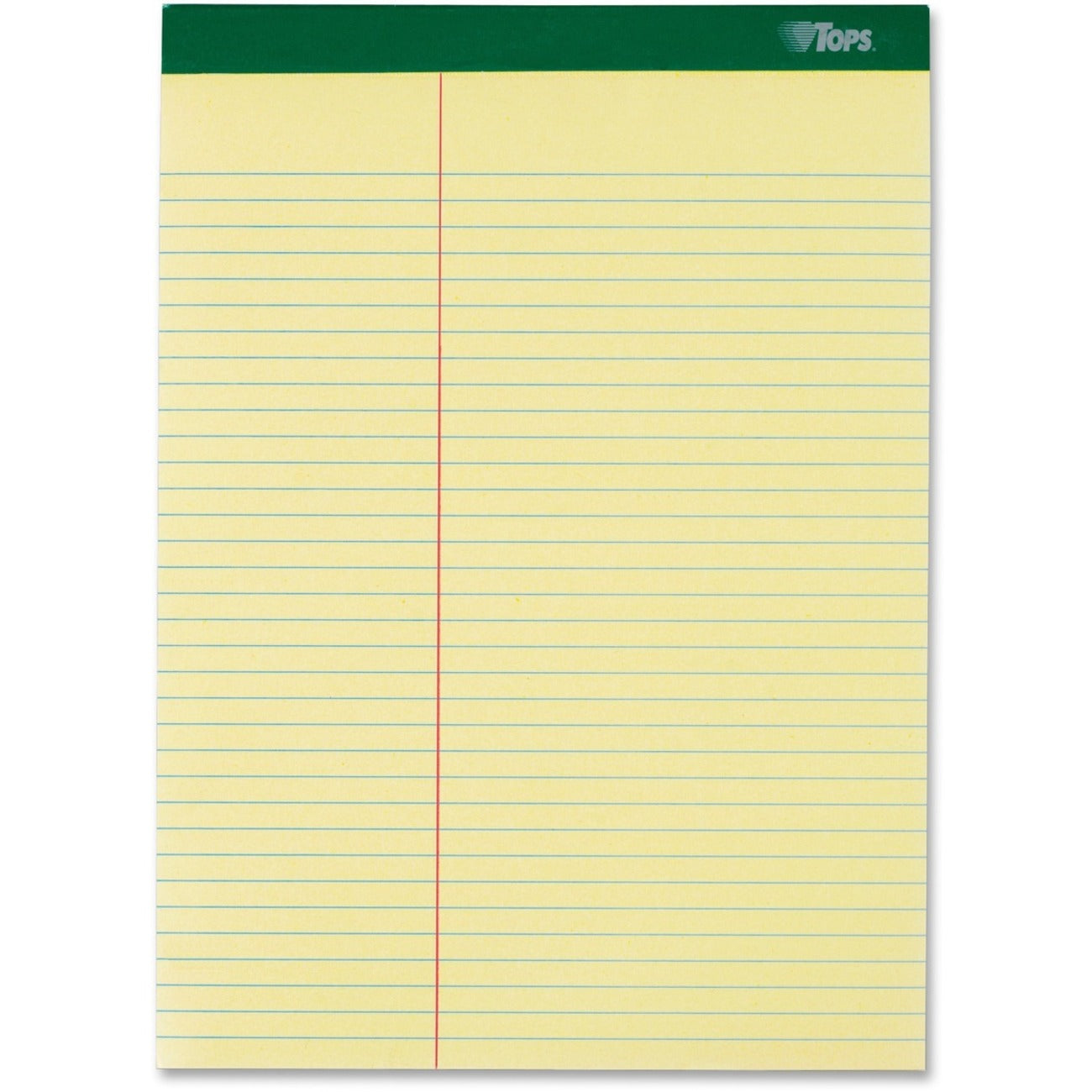 100 Sheets - 0.34" Ruled - 16 lb Basis Weight - 8 1/2" x 11 3/4" Sheet Size - Canary Paper - Marble Green Binding - Perforated, Hard Cover - 6 / Pack