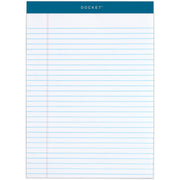 50 Sheets - Double Stitched - 0.34" Ruled - 16 lb Basis Weight - 8 1/2" x 11 3/4" Sheet Size - White Paper - Marble Green Binding - Perforated, Hard Cover, Resist Bleed-through - 12 / Pack