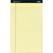 50 Sheets - Double Stitched - 0.34" Ruled - 16 lb Basis Weight - Legal - 8 1/2" x 14" Sheet Size - Canary Paper - Marble Green Binding - Perforated, Hard Cover, Resist Bleed-through - 12 / Pack