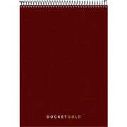 70 Sheets - Wire Bound - 20 lb Basis Weight - 8 1/2" x 11 3/4" Sheet Size - White Paper - Burgundy Chipboard Cover - Perforated, Repositionable, Heavyweight, Hard Cover - 1 Each