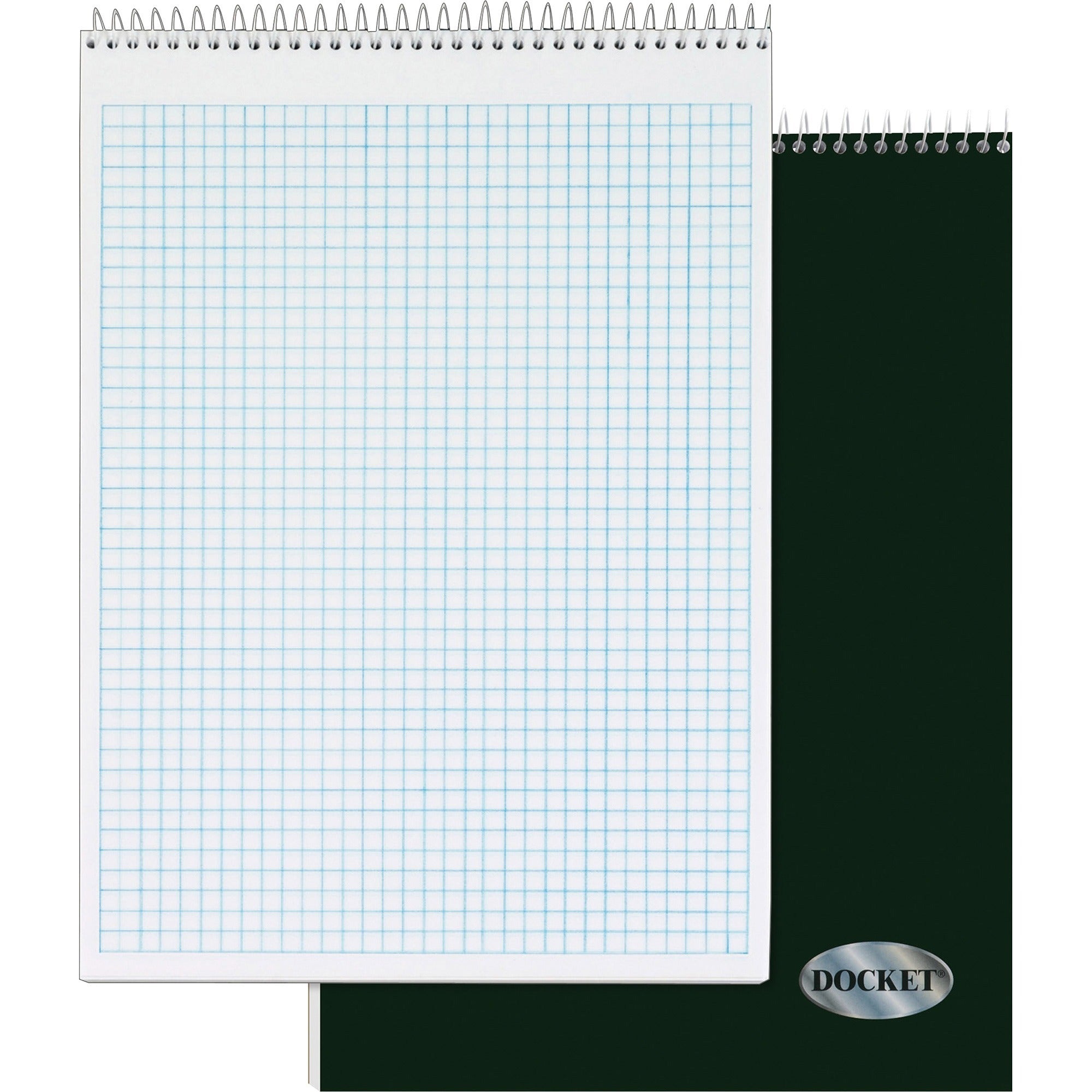 70 Sheets - Wire Bound - 8 1/2" x 11 3/4" Sheet Size - White Paper - Chipboard Cover - Perforated, Hard Cover - 1 Each