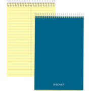 100 Sheets - Coilock - 6" x 9" Sheet Size - Canary Paper - Forest Green Chipboard Cover - Perforated, Hard Cover, Rigid - 1 Each
