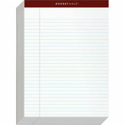 50 Sheets - Double Stitched - 0.34" Ruled - 20 lb Basis Weight - 8 1/2" x 11 3/4" Sheet Size - White Paper - Burgundy Binding - Perforated, Hard Cover, Resist Bleed-through, Easy Tear, Sturdy Back, Rigid - 12 / Pack