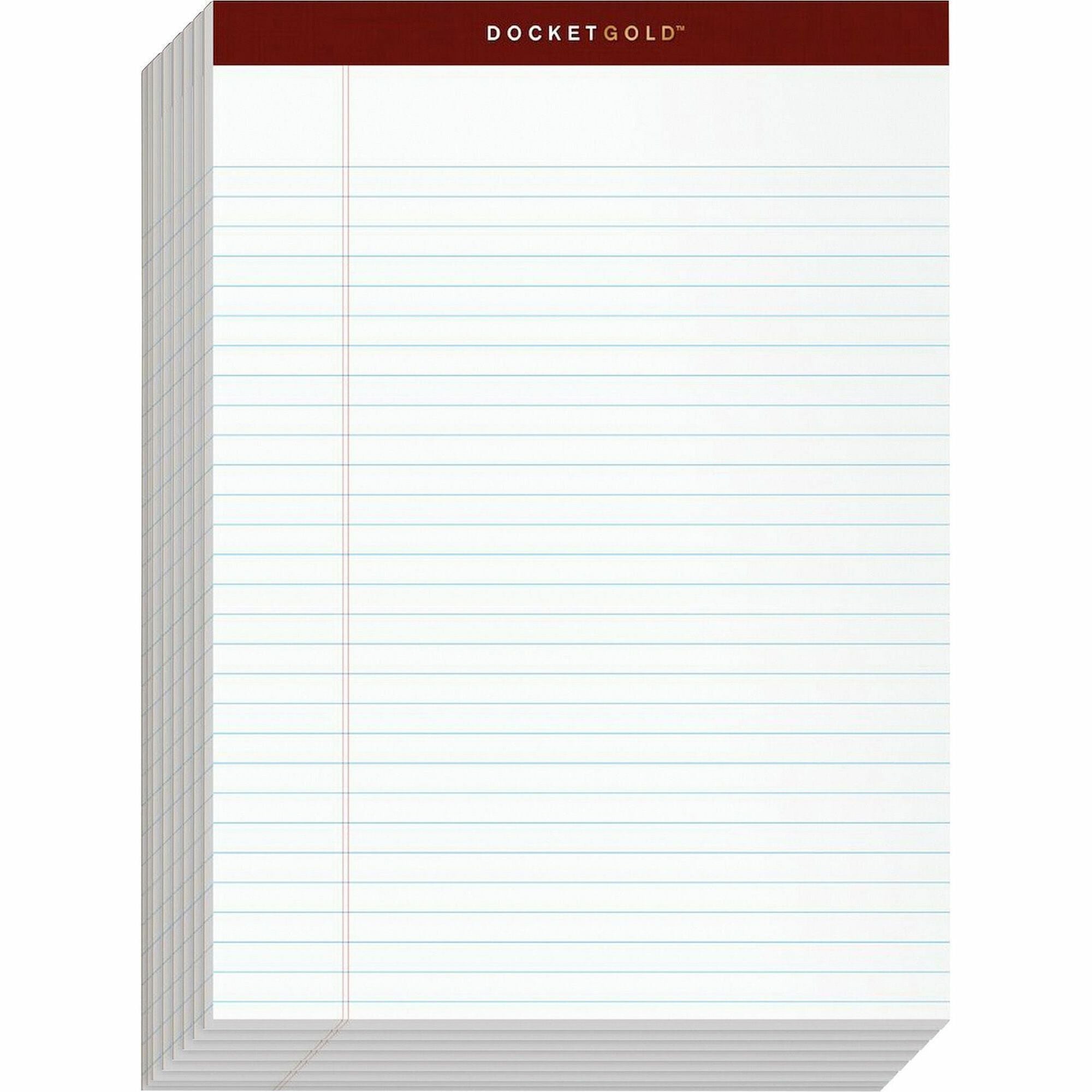 50 Sheets - Double Stitched - 0.34" Ruled - 20 lb Basis Weight - 8 1/2" x 11 3/4" Sheet Size - White Paper - Burgundy Binding - Perforated, Hard Cover, Resist Bleed-through, Easy Tear, Sturdy Back, Rigid - 12 / Pack