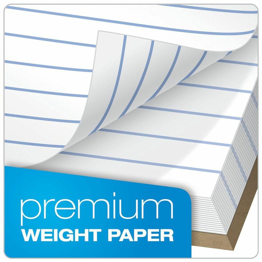 50 Sheets - Double Stitched - 0.34" Ruled - 20 lb Basis Weight - 8 1/2" x 11 3/4" Sheet Size - White Paper - Burgundy Binding - Perforated, Hard Cover, Resist Bleed-through, Easy Tear, Sturdy Back, Rigid - 12 / Pack