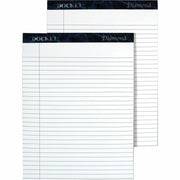 50 Sheets - Watermark - Double Stitched - 0.34" Ruled - 24 lb Basis Weight - 8 1/2" x 11 3/4" Sheet Size - White Paper - Blue Binding - Chipboard Cover - Perforated, Hard Cover, Stiff-back - 2 / Pack