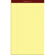 50 Sheets - Double Stitched - 0.34" Ruled - 20 lb Basis Weight - Legal - 8 1/2" x 14" Sheet Size - Canary Paper - Burgundy Binding - Perforated, Hard Cover, Heavyweight, Resist Bleed-through, Easy Tear, Sturdy Back, Rigid - 12 / Pack