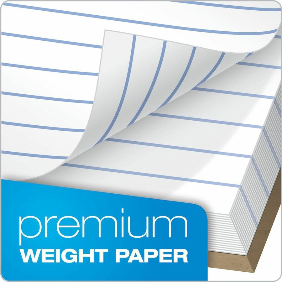 50 Sheets - Double Stitched - 0.34" Ruled - 20 lb Basis Weight - Legal - 8 1/2" x 14" Sheet Size - White Paper - Burgundy Binding - Perforated, Hard Cover, Heavyweight, Bond Paper, Resist Bleed-through, Easy Tear, Sturdy Back, Rigid - 12 / Pack