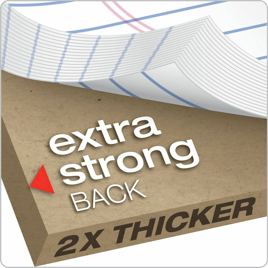 50 Sheets - Double Stitched - 0.34" Ruled - 20 lb Basis Weight - Legal - 8 1/2" x 14" Sheet Size - White Paper - Burgundy Binding - Perforated, Hard Cover, Heavyweight, Bond Paper, Resist Bleed-through, Easy Tear, Sturdy Back, Rigid - 12 / Pack