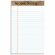 50 Sheets - 0.28" Ruled - 16 lb Basis Weight - Jr.Legal - 5" x 8" Sheet Size - White Paper - Perforated - Recycled - 1 Dozen