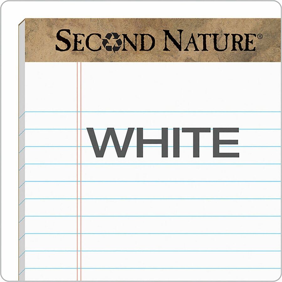50 Sheets - 0.28" Ruled - 16 lb Basis Weight - Jr.Legal - 5" x 8" Sheet Size - White Paper - Perforated - Recycled - 1 Dozen