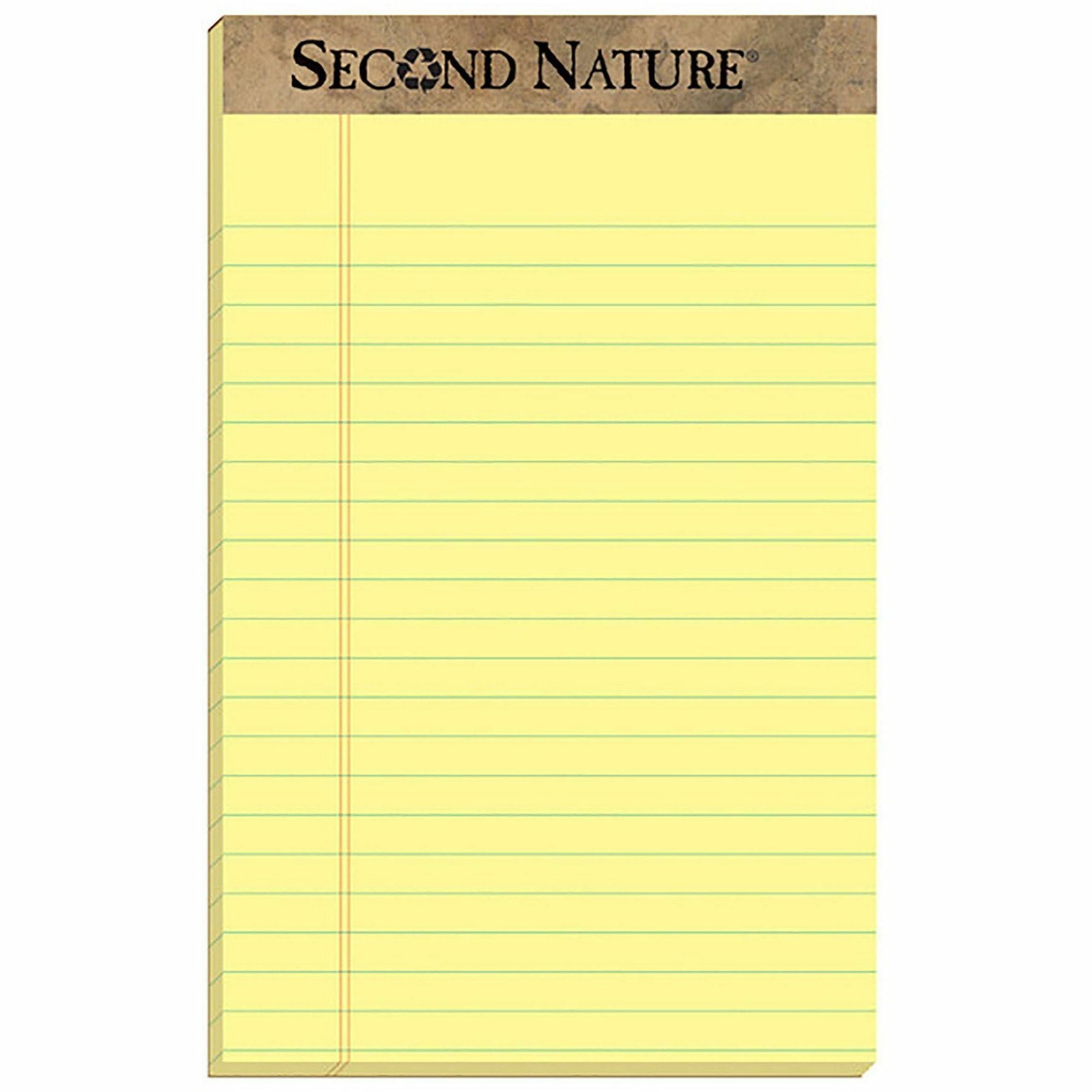 50 Sheets - 0.28" Ruled - 15 lb Basis Weight - Jr.Legal - 5" x 8" Sheet Size - Canary Paper - Perforated - 1 Dozen