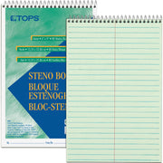 80 Sheets - Wire Bound - Gregg Ruled Margin - 6" x 9" Sheet Size - Green Tint Paper - Snag Resistant, Acid-free, Heavyweight - 1 Each