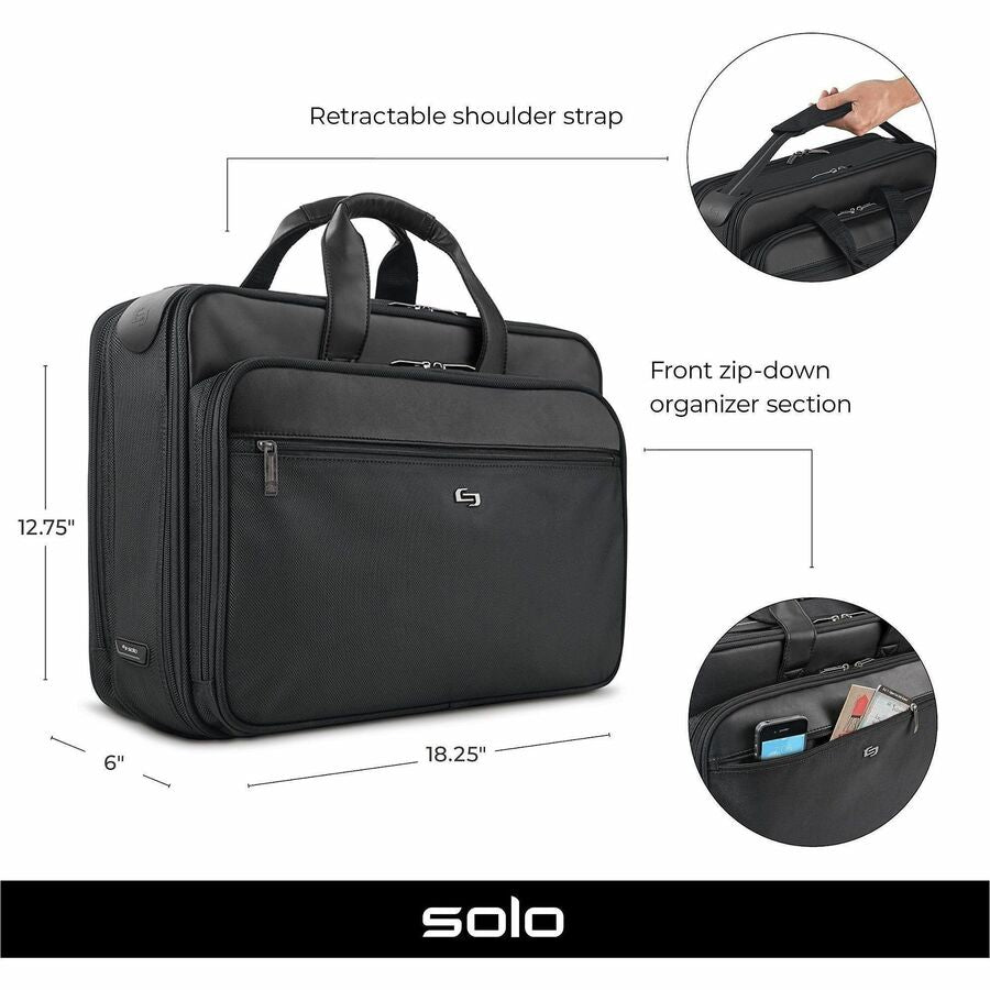 Ballistic Polyester Body - Shoulder Strap, Handle - 12.8" Height x 18.3" Width x 6" Depth - 1 Each