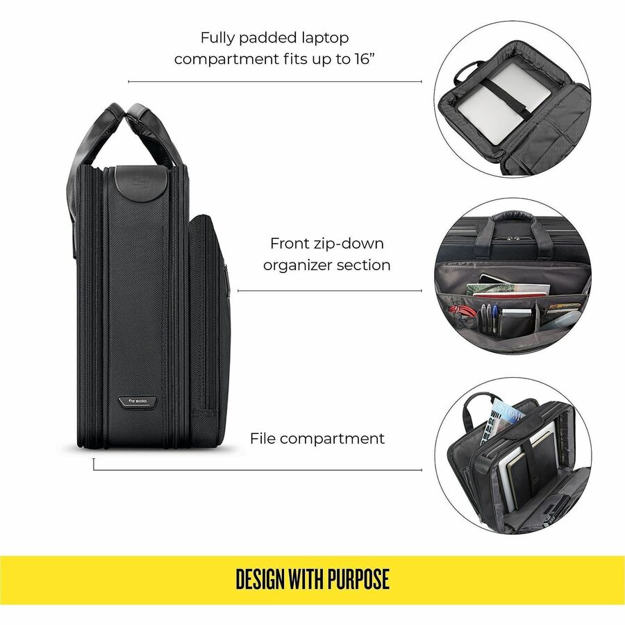 Ballistic Polyester Body - Shoulder Strap, Handle - 12.8" Height x 18.3" Width x 6" Depth - 1 Each
