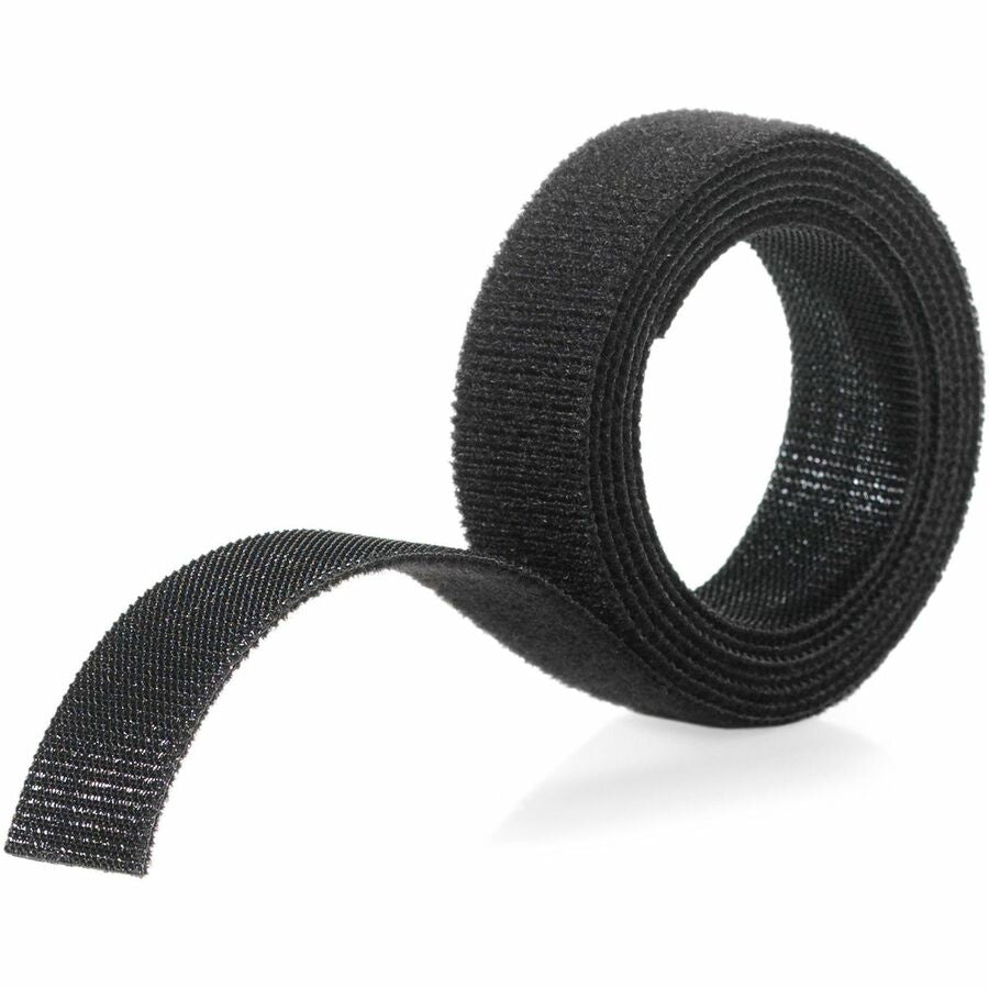12 ft Length x 0.75" Width - Black - For Bundling, Wrapping, Holding, Indoor, Outdoor, Multipurpose, Home, Worksite, Office, Transportation, Garage, ... Roll - 1 / Pack
