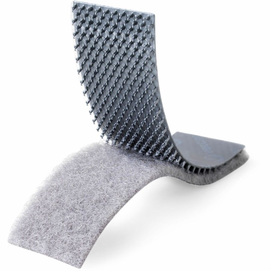 4" Length x 1" Width - Titanium - Polyester - Water Resistant, UV Resistant, Weather Resistant - For Brick, Wood, Concrete, Outdoor, Rough Surface, Tools, Hanging, Storing, Mounting, Indoor, Wall, ... Strip - 10 / Pack
