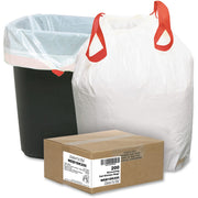 Small Size - 13 gal Capacity - 27.38" Length x 24.50" Width x 0.90 mil (23 Micron) Thickness - White - Resin - 1 Carton