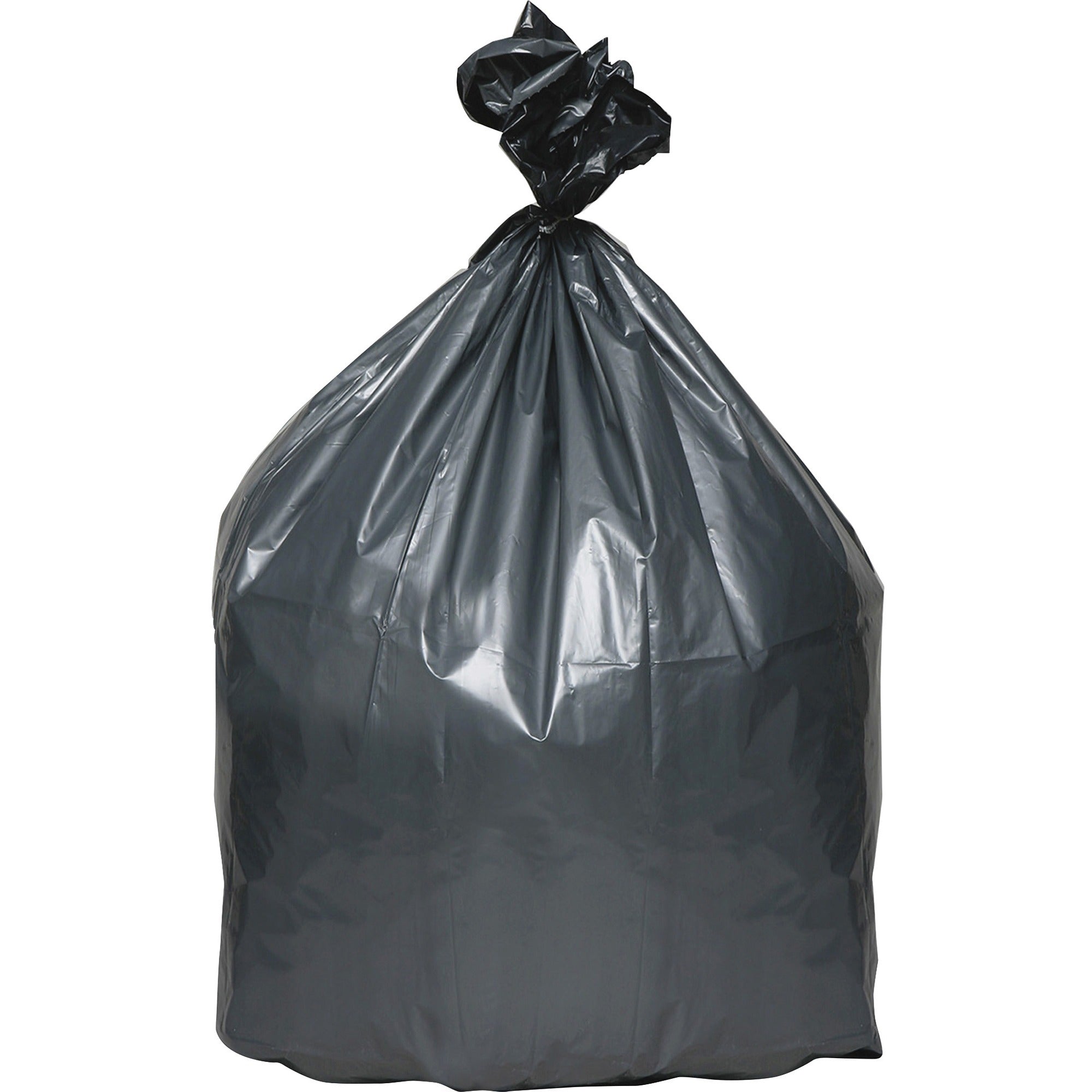 Berry Super Heavy-Duty Platinum Plus Liners - Medium Size - 33 gal Capacity - 40" Length x 33" Width x 1.35 mil (34 Micron) Thickness - Silver - Resin - Industrial Trash - Recycled - 50 / Carton