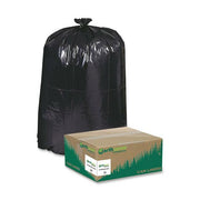 Extra Large Size - 60 gal Capacity - 58" Length x 38" Width x 1.25 mil (32 Micron) Thickness - Low Density - Black - Plastic - Recycled - 100 / Carton