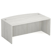 OfficeSource Laminate 71"W Bow Front Desk Shell - Arcadia White