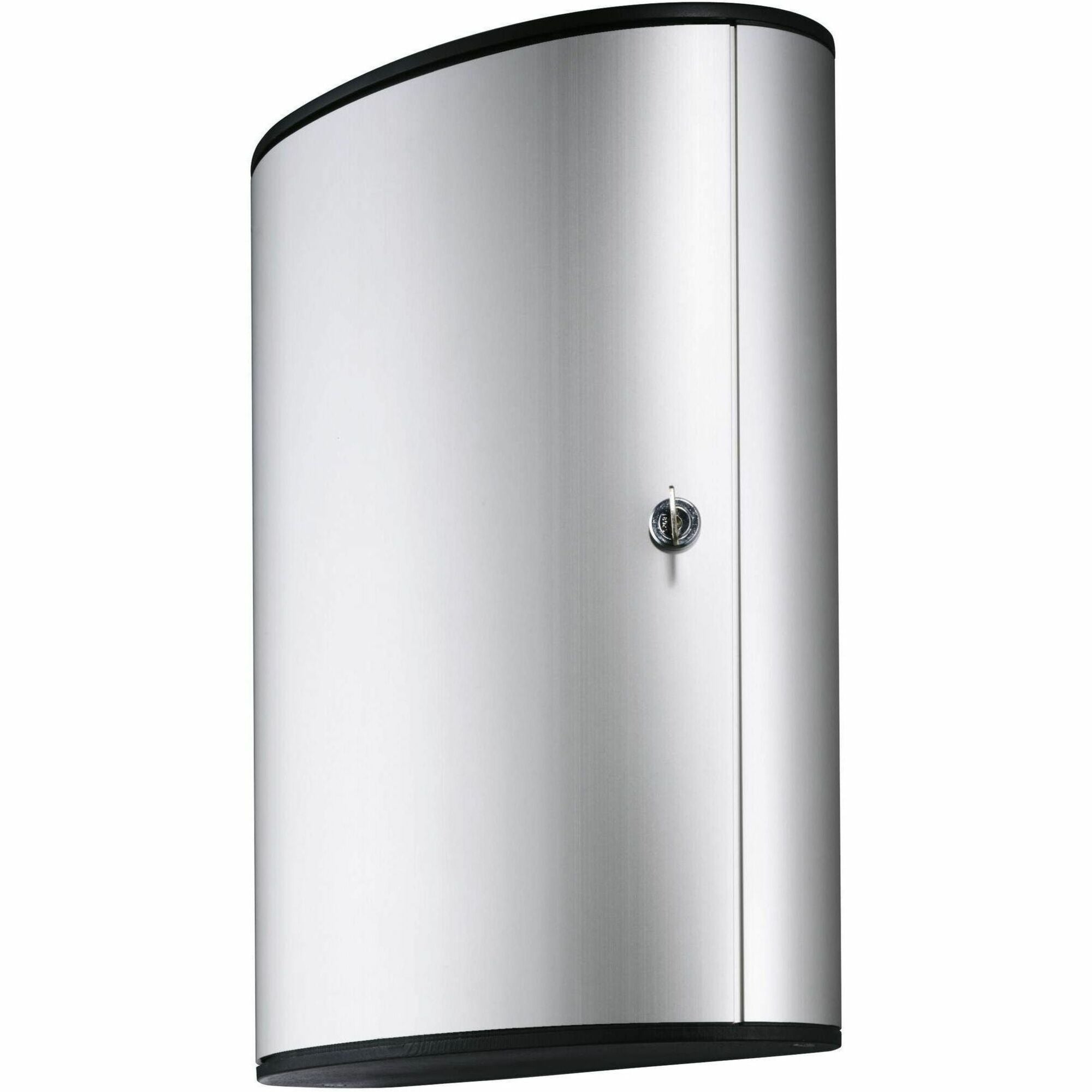 11.9" Width x 4.8" Depth x 15.7" Height - 1 x Door(s) - Security Lock - Silver - Aluminum