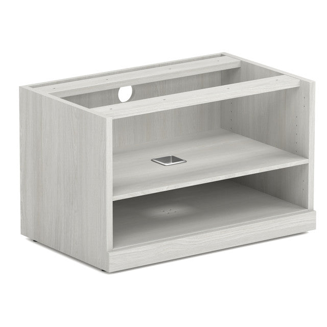 OfficeSource StandUp Standing Desk Open Shelf Cabinet (Top Not Included) - Arcadia White