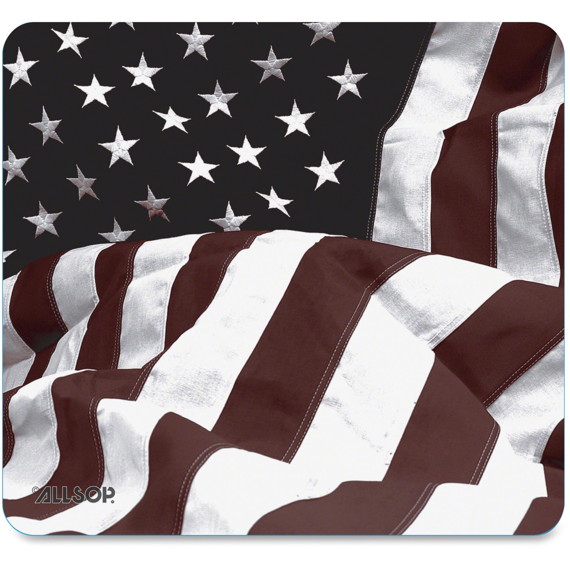 American Flag - 0.79" Height x 8.50" Width - Natural Rubber, Latex - Anti-skid - Mouse - 1 Each