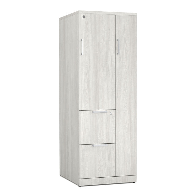 OfficeSource Storage & Wardrobe Cabinets 66"H Wardrobe Unit - Arcadia White