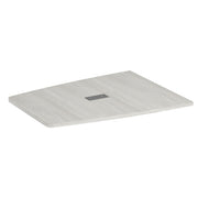 OfficeSource Conference/Multi-Purpose Tables 60.5" Half Boat Shape Top (Top Only) - Arcadia White