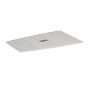 OfficeSource  72.5" Half Boat Shape Top (Top Only) - Arcadia White