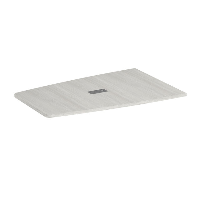 OfficeSource  72.5" Half Boat Shape Top (Top Only) - Arcadia White