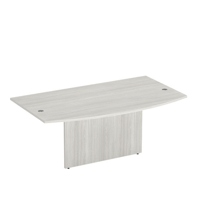 OfficeSource Laminate Bow Top with Modesty Panel - 36" X 71" - Arcadia White